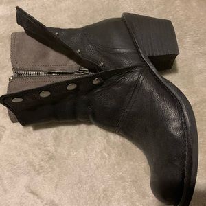 Luxury Rebel black and gray booties